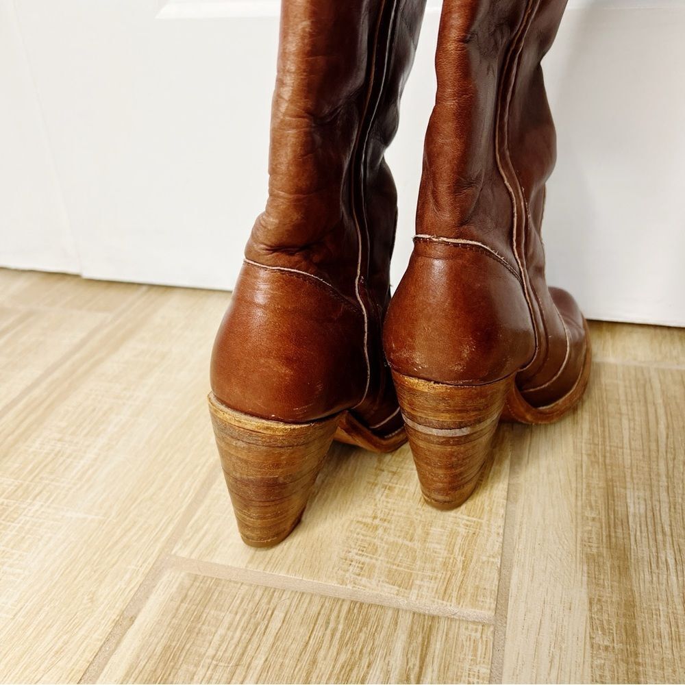Vintage 1970s  Frye Boots Size 5 Brown Made in the USA  Dex Campus Boots - Picture 4 of 9